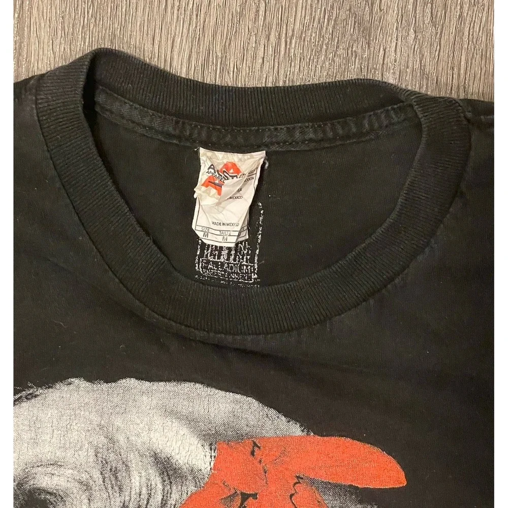 Marilyn Monroe‎ w/ Tattoos Shirt Size Medium Black Vintage Graphic Tee Y2K - Picture 3 of 6